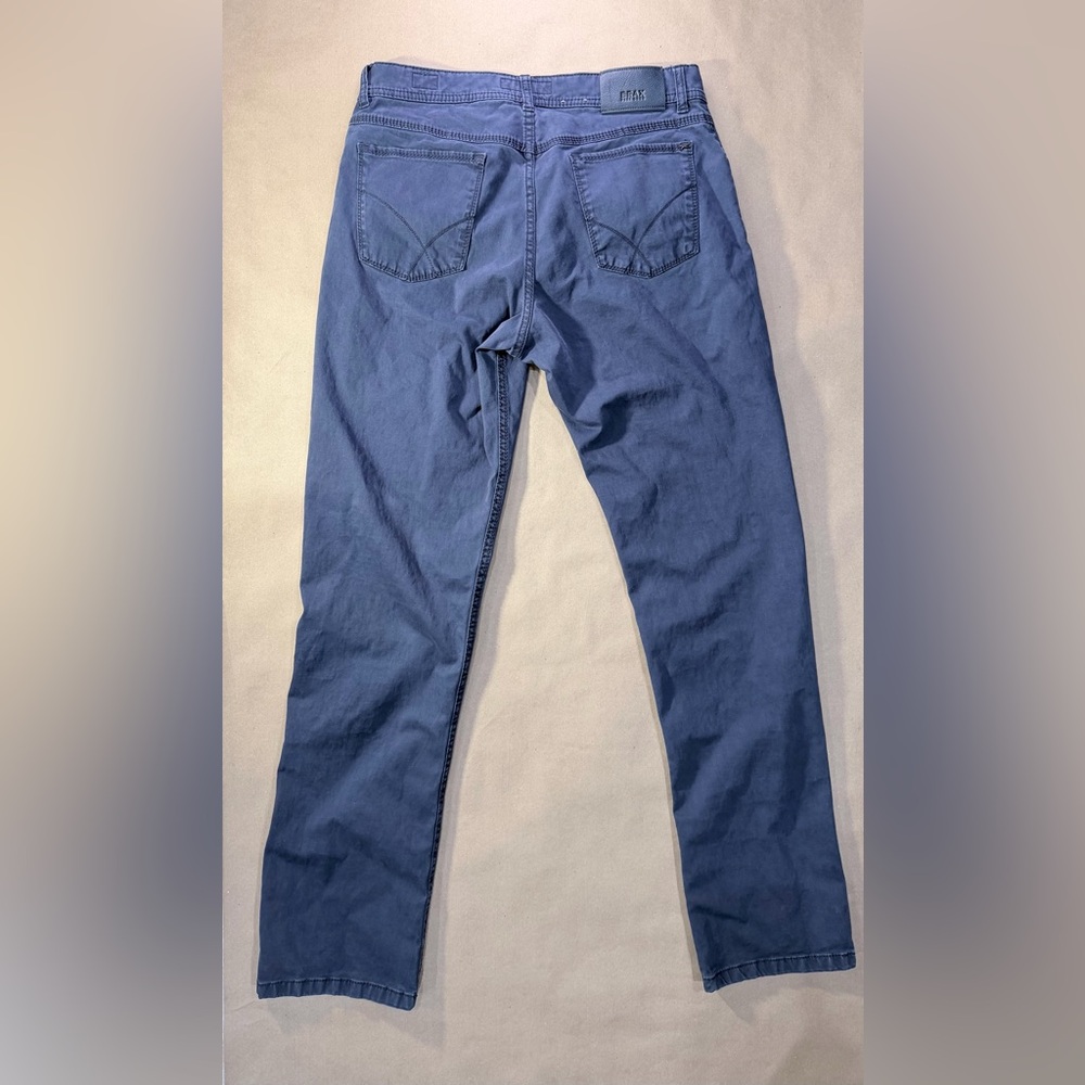 BRAX Cooper Fancy Pants Men’s 33x32 – Regular Fit Dark Blue Chino - Picture 5 of 8
